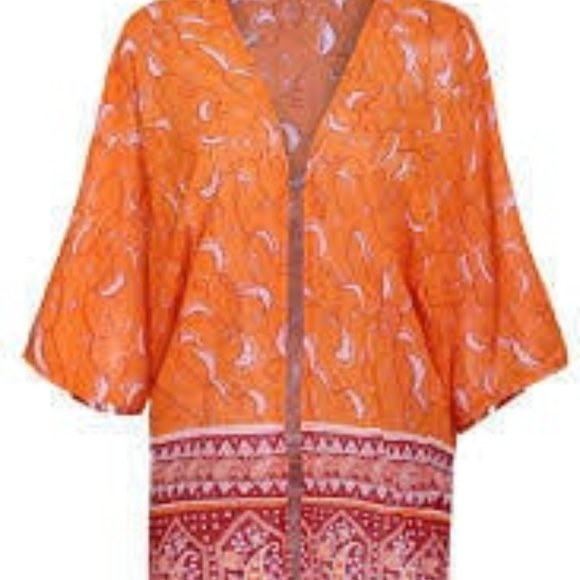 ARNHEM Sugar Orange Longline Kimono Duster - Picture 11 of 11